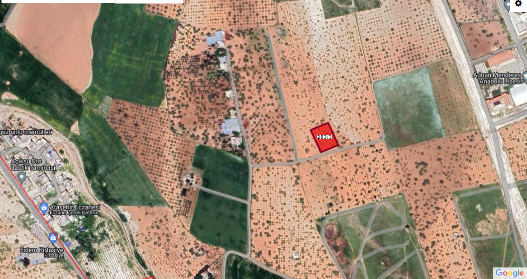 KARAKÖPRÜ MEHMETÇİKTE ARSA 2.043 M2 8.500 TLM2
