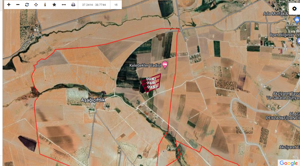 KARAKÖPRÜ AŞAĞIÇİFTLİKTE SATILIK TARLA TOPLAM 34.801 M2 900 TLM2