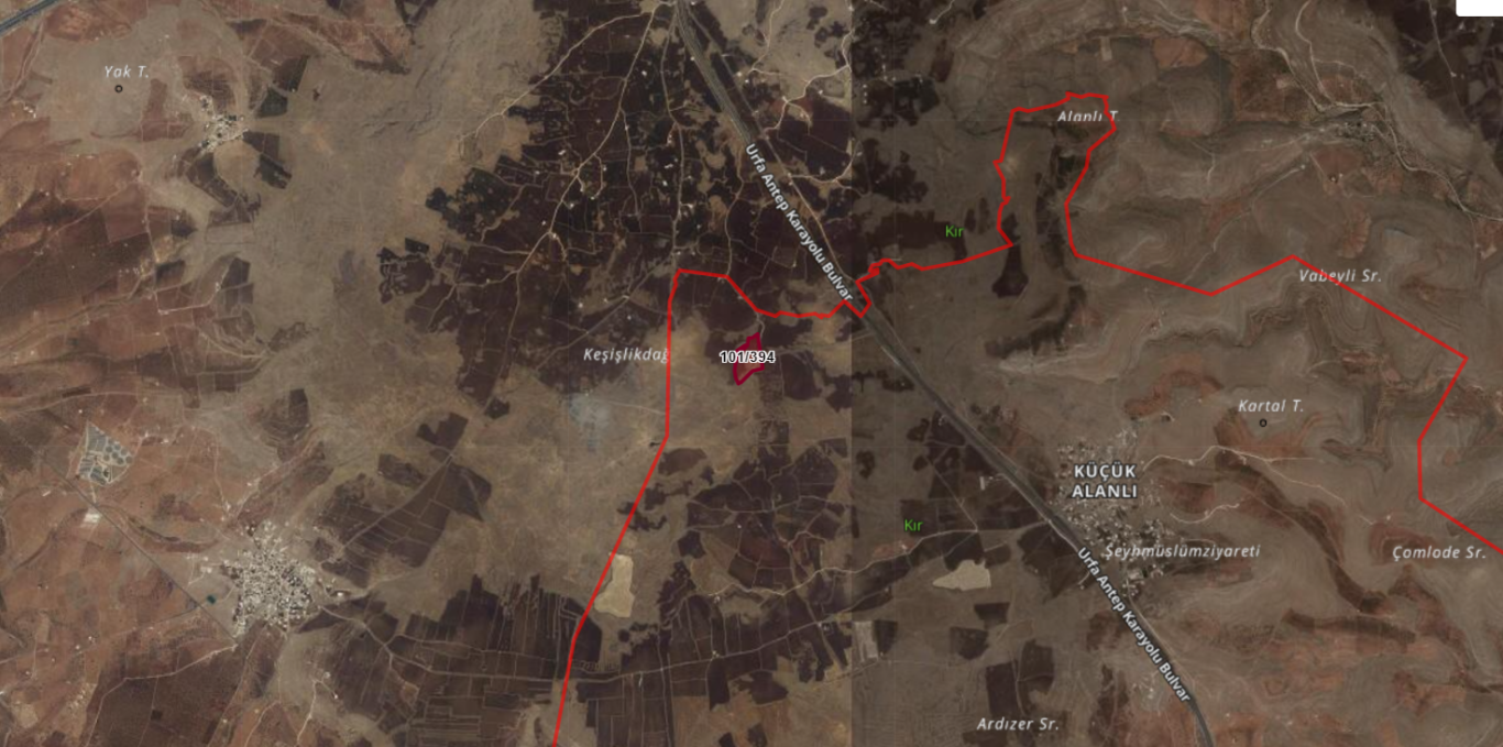 KARAKÖPRÜ KÜÇÜKALANLIDA TARLA 29.732 M2DEN 5.233 M2Sİ SATILIK 600 TLM2