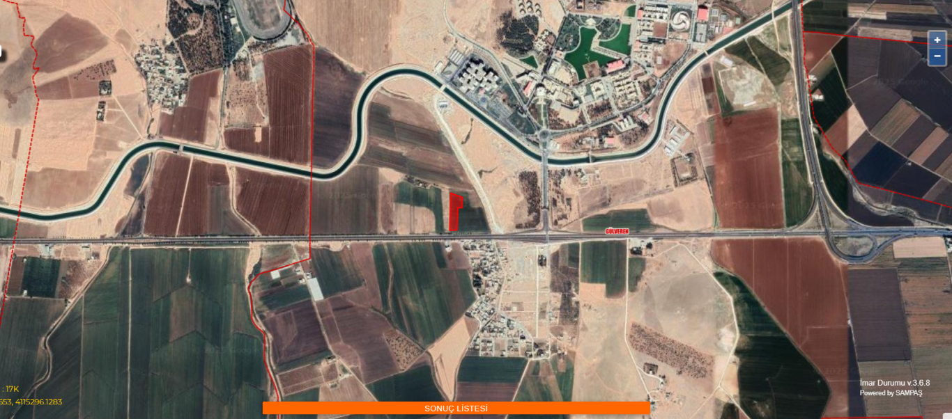 HALİLİYE GÜLVERENDE ARSA 10.820 M2DEN 5.410 M2Sİ SATILIK 3.500 TLM2