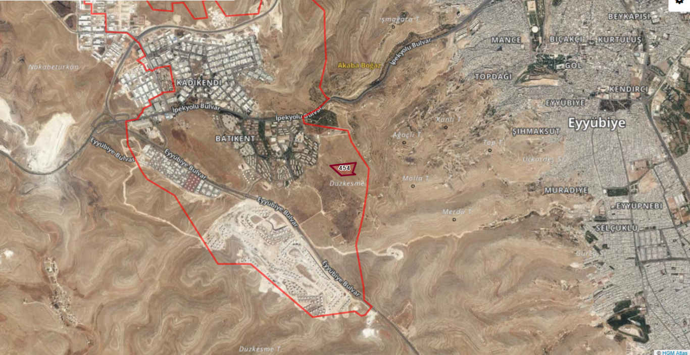 EYYÜBİYE BATIKENTTE TARLA 35.873 M2 4.000 TLM2