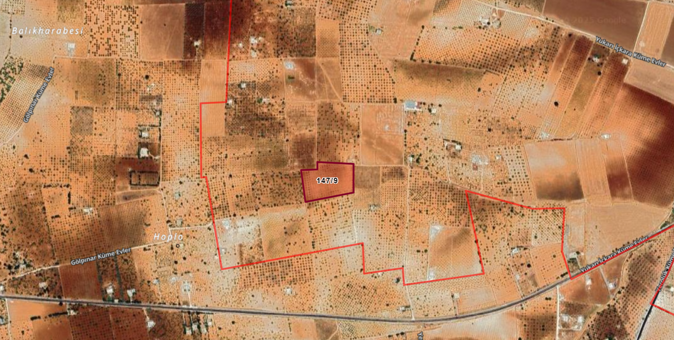 HALİLİYE AŞAĞI İÇKARADA 15.086M2 SATILIK TARLA 1.350TLM2