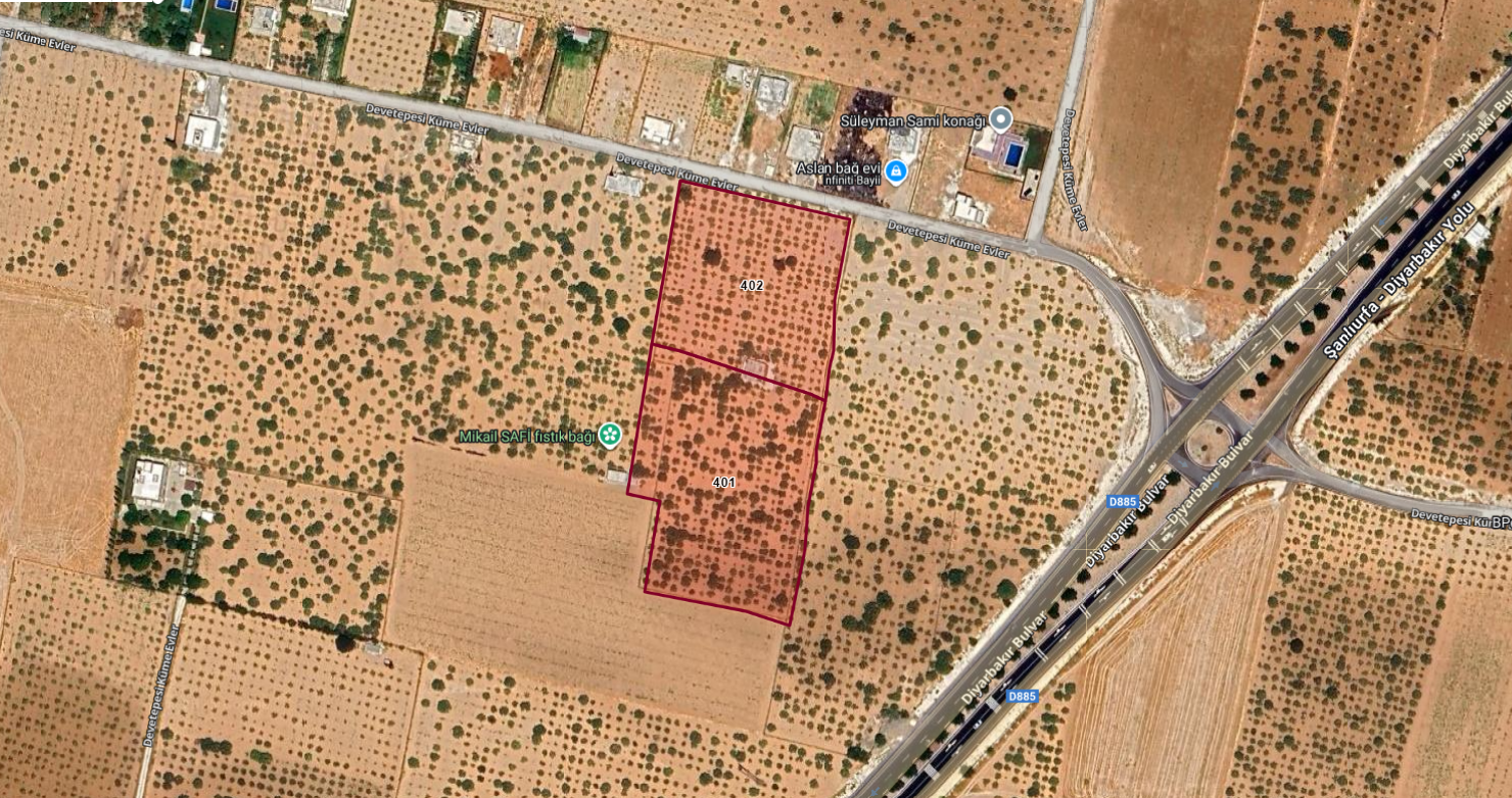 KARAKÖPRÜ BÜYÜKAKZİYARETTE 2 ADET SATILIK BAĞ TOPLAM 15 DÖNÜM 