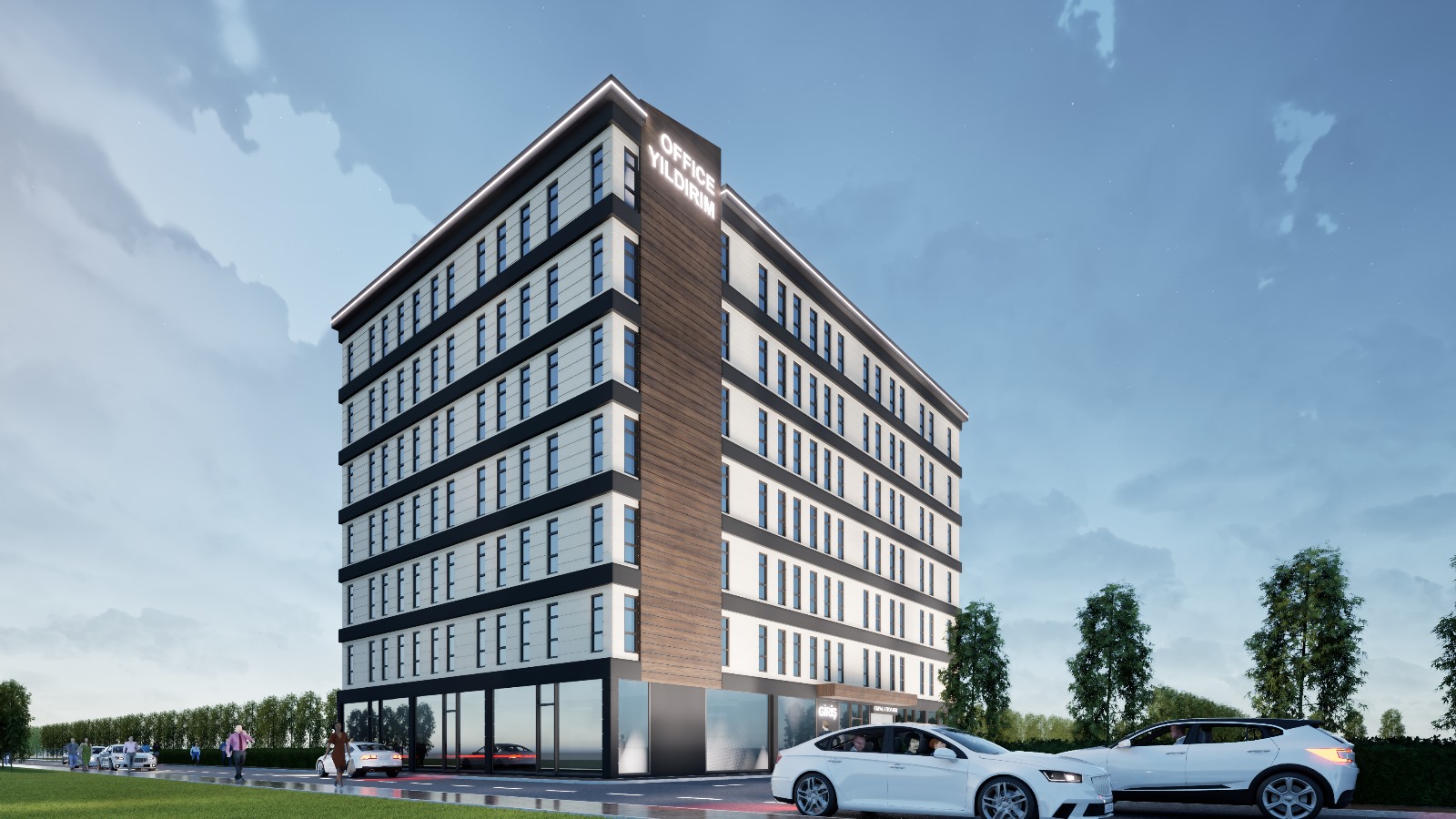 VALİLİK KARŞISINDA SHEL PETROL ARKASI ELİF İNŞAATTA 2+0, 2+1 OFİSLER ve SATILIK DÜKKANLAR 