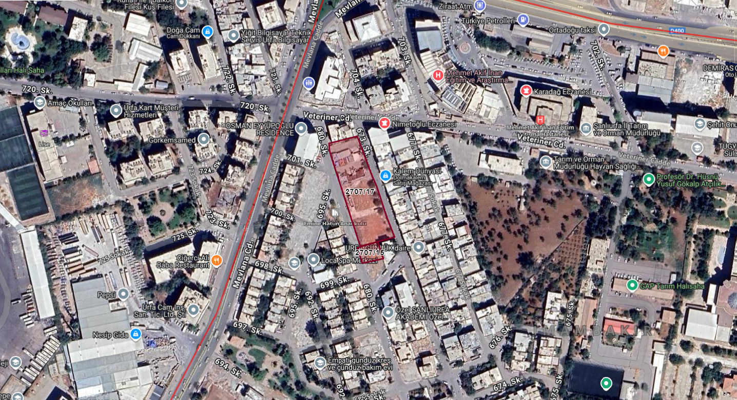 HALİLİYE İMAMBAKIRDA 3.400M2 TOPLAM SATILIK 2 ADET ARSA 