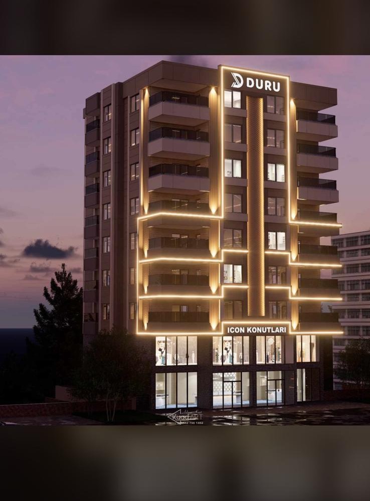 ÇARDAKLIKAYA BULVARINDA  35 METRE YOL ÜZERİ DURU İNŞAATTA 3.KAT 3+1 ODALI SATILIK DAİRE 