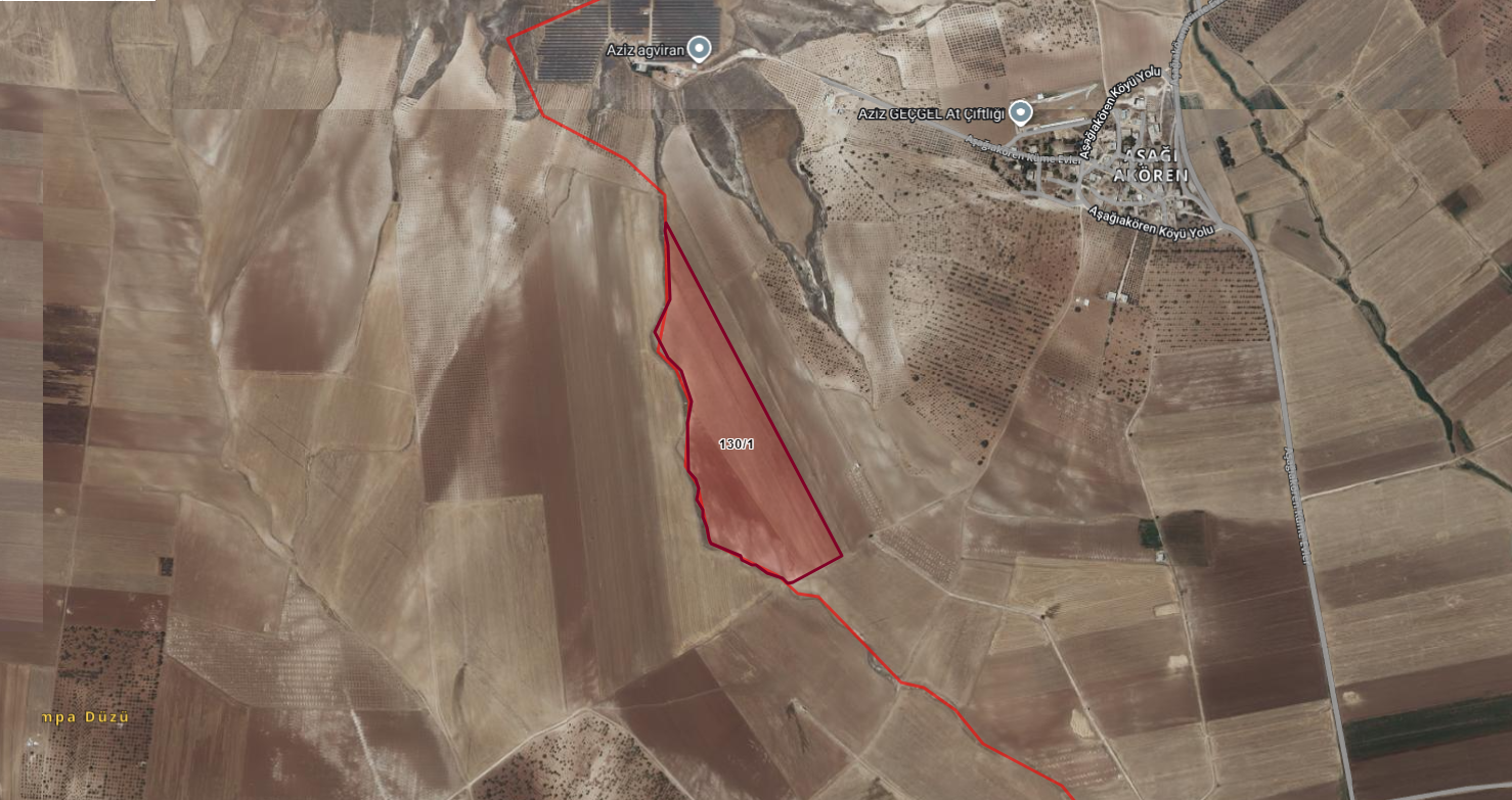 HALİLİYE AĞVİRANDA 87.467M2 İÇİNDEN 12.000M2 SATILIK TARLA MUVAFAKATLI 