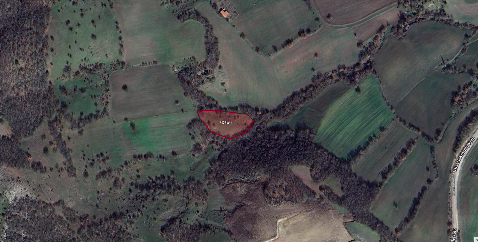 EDİRNE ENEZ HİSARLI KÖYÜNDE SATILIK 2.223M2 TARLA 