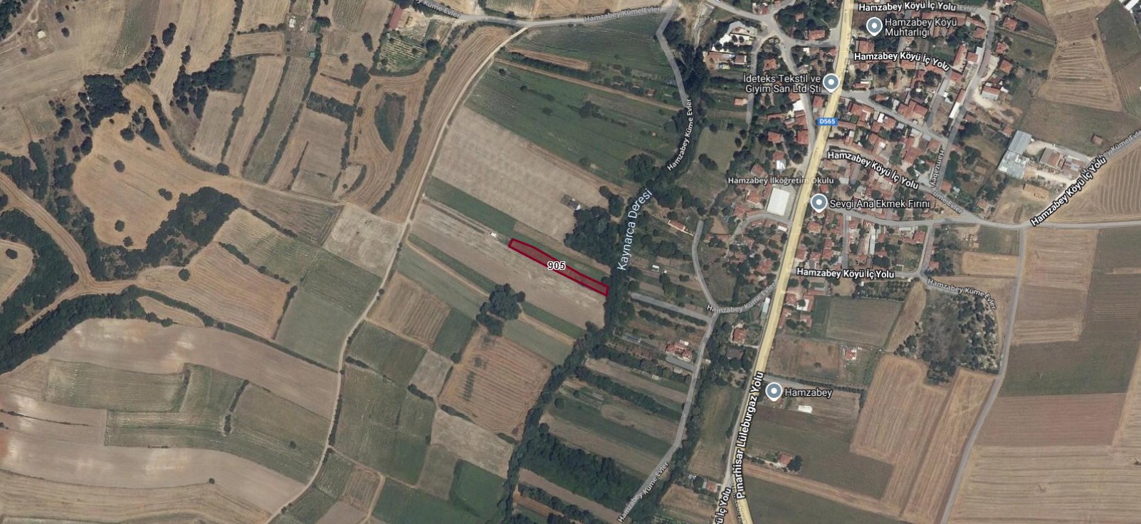 KIRKLARELİ LÜLEBURGAZ HAMZABEY KÖYÜNDE SATILIK 1.540M2 ARSA 