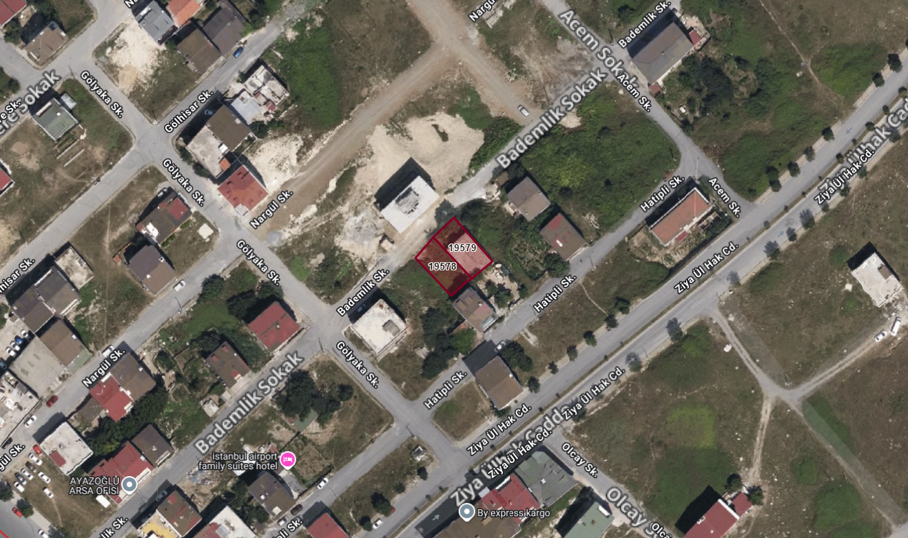 İSTANBUL ARNAVUTKÖY  ÇARDAKTEPEDE 2 ADET SATILIK ARSA 