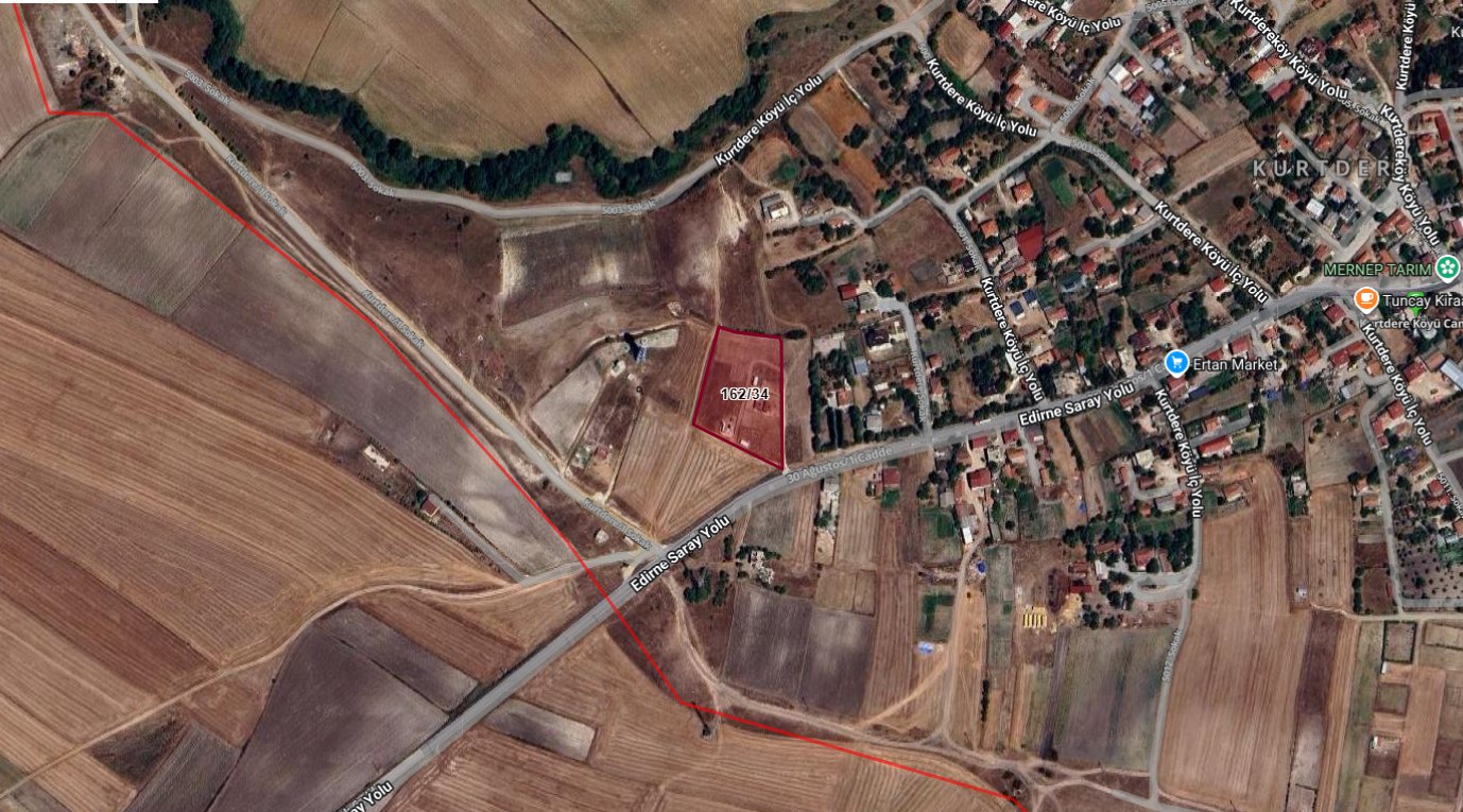 TEKİRDAĞ SARAY KURTDEREDE 6.350M2 TARLA 