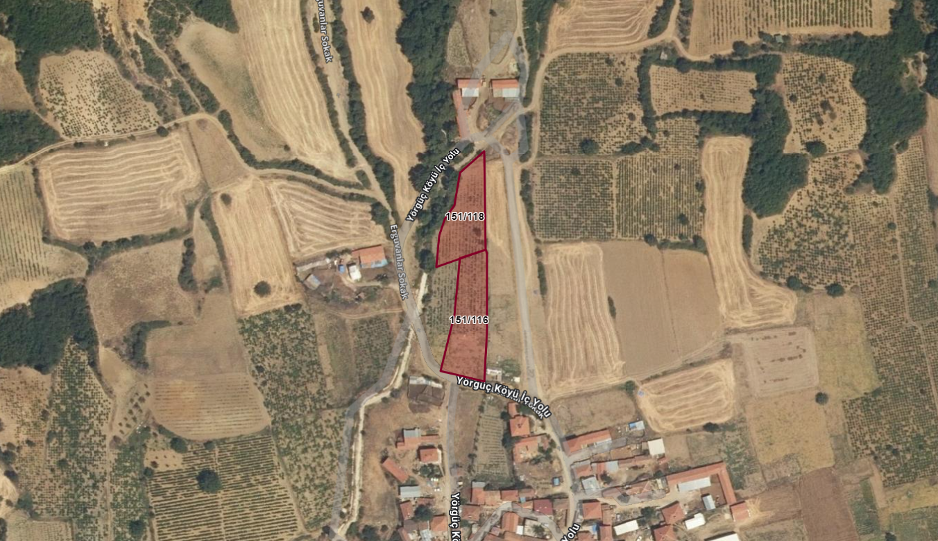 TEKİRDAĞ ŞARKÖY YÖRGÜÇ 2 ADET SATILIK TARLA 