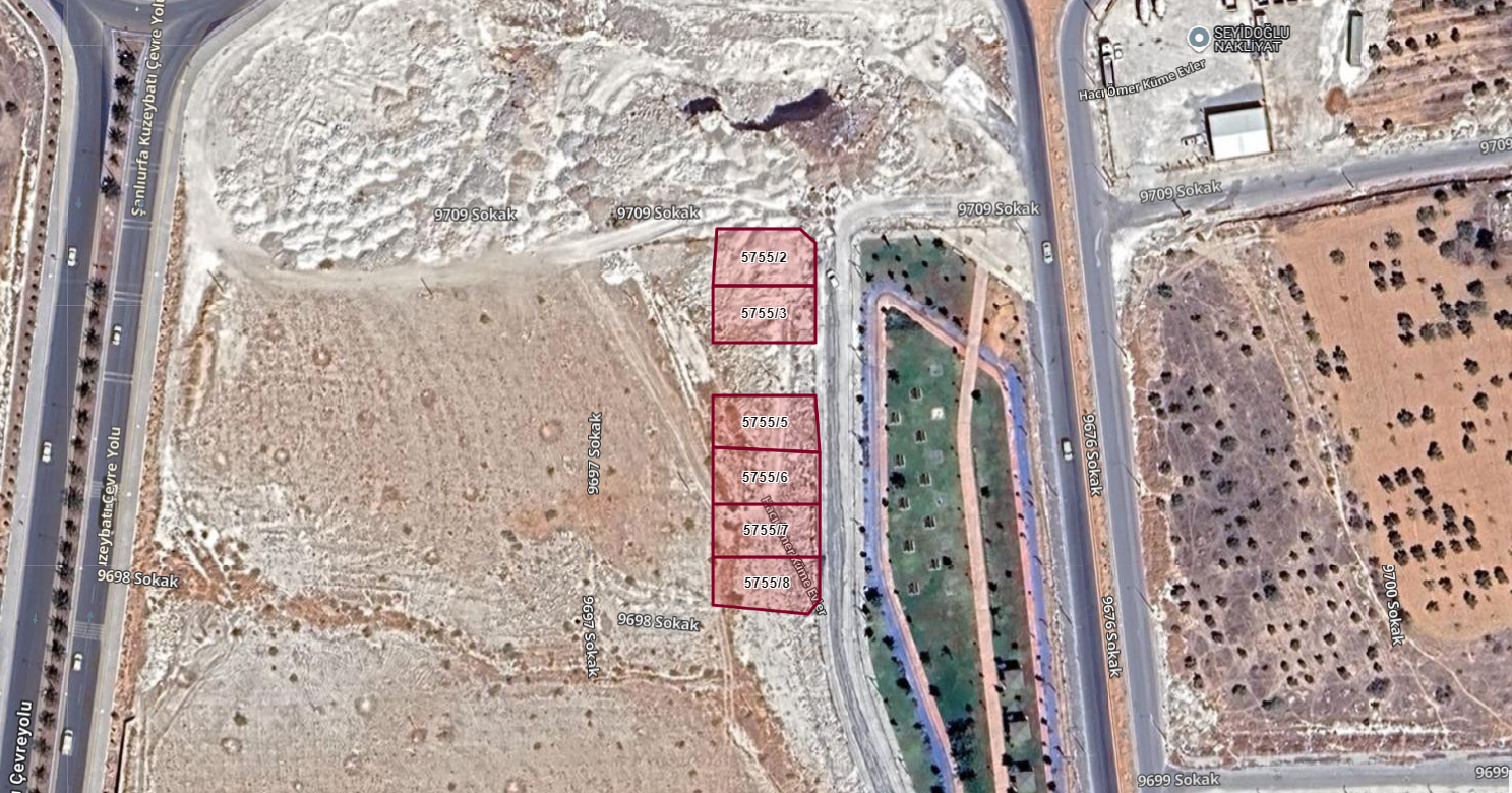 HALİLİYE DEVTEYŞTİNDE 6 ADET 305M2 SATILIK ARSA 